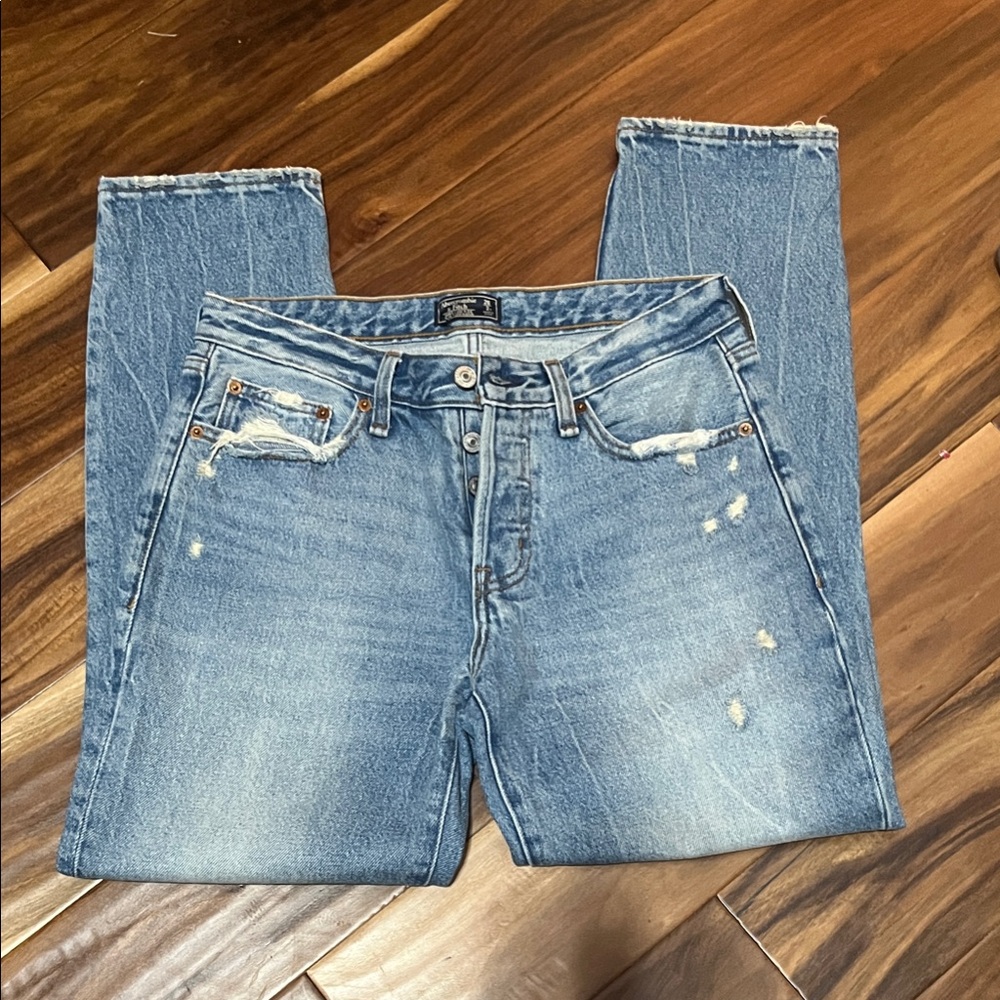 Abercrombie & Fitch Blue Boyfriend Jeans